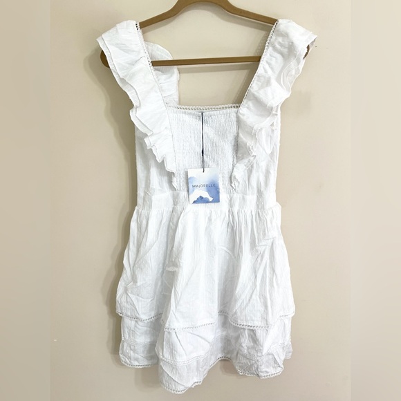 MAJORELLE White Ruffle Mini Dress - Picture 3 of 14